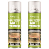 2X Clear Matt Varnish Spray 250ml