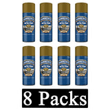 8X Hammerite Smooth Gold Spray Paint 400ml Spray Paint