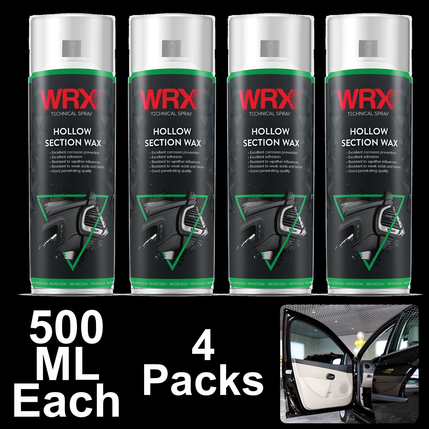 4X WRX Hollow Section Wax Spray 500ml Technical Spray
