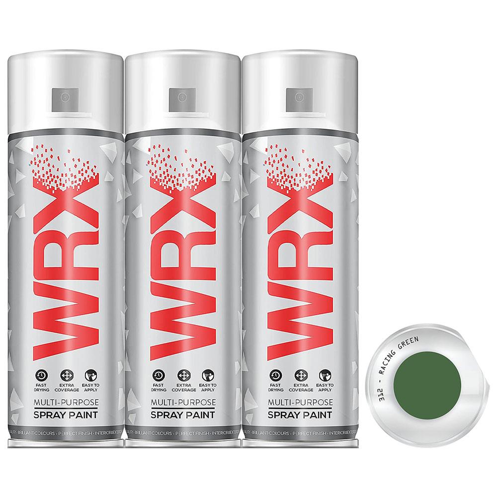 3X WRX Flat Racing Green Spray Paint 400ml Spray Paint