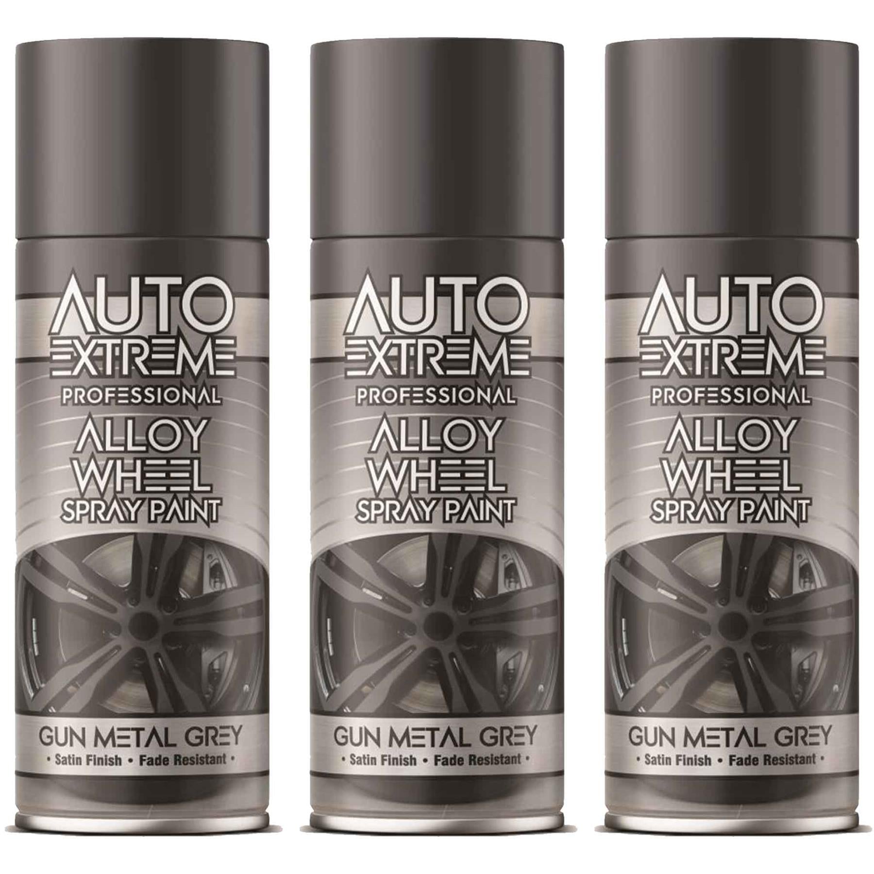 3X Auto Extreme Gun Metal Grey Spray Paint 400ml Spray Paint