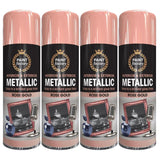 4X Paint Factory Rose Gold Metallic Spray Paint 400ml Spray Paint