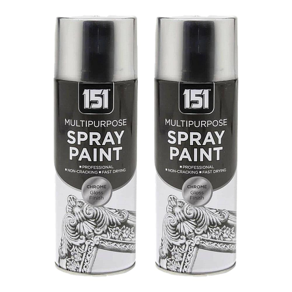 2X 151 Auto Chrome Spray Paint 400ml Spray Paint