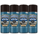 4X Hammerite Hammered Black Spray Paint 400ml Spray Paint