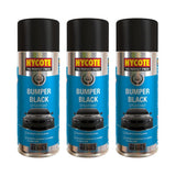 3X Hycote Bumper Paint Black Spray Paint 400ml Spray Paint