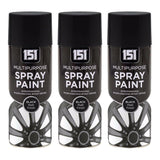3X 151 Black Matt Spray Paint 400ml Spray Paint