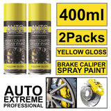2X - Break Caliper Yellow Gloss Spray Paint 400ml Spray Paint
