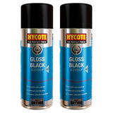 2X Hycote Bodyshop Gloss Black Spray Paint 400ml Spray Paint