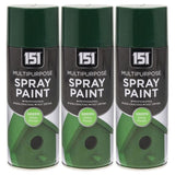 3X 151 Green Gloss Spray Paint 400ml Spray Paint