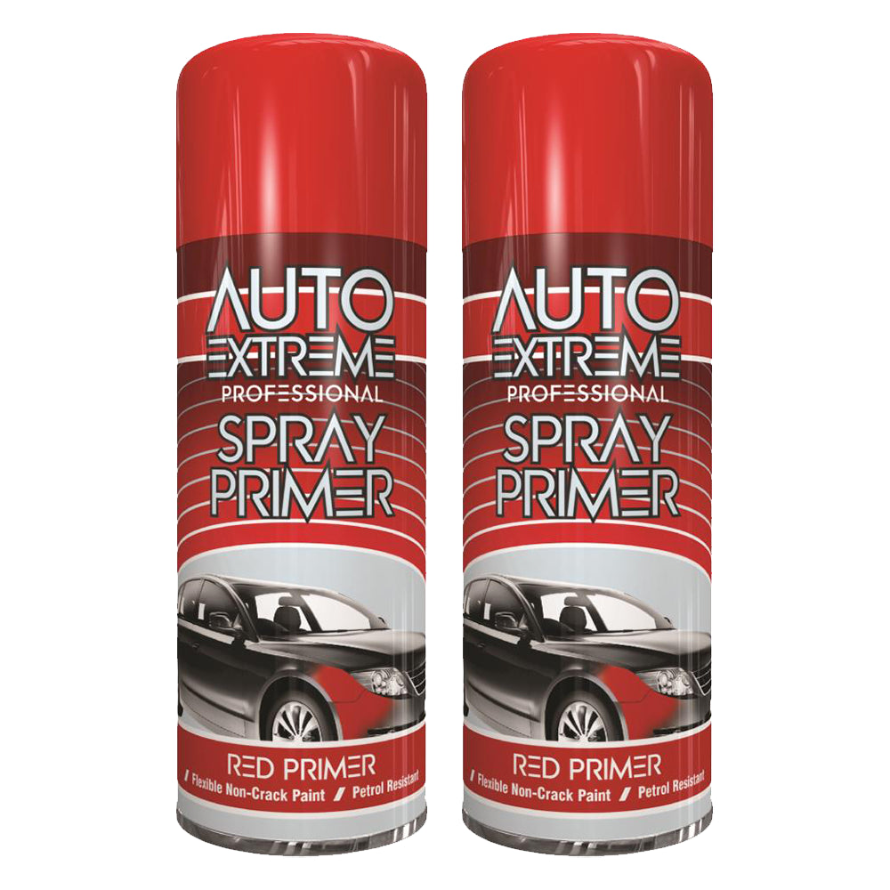 2X Auto Extreme Red Primer Spray 400ml Spray Paint