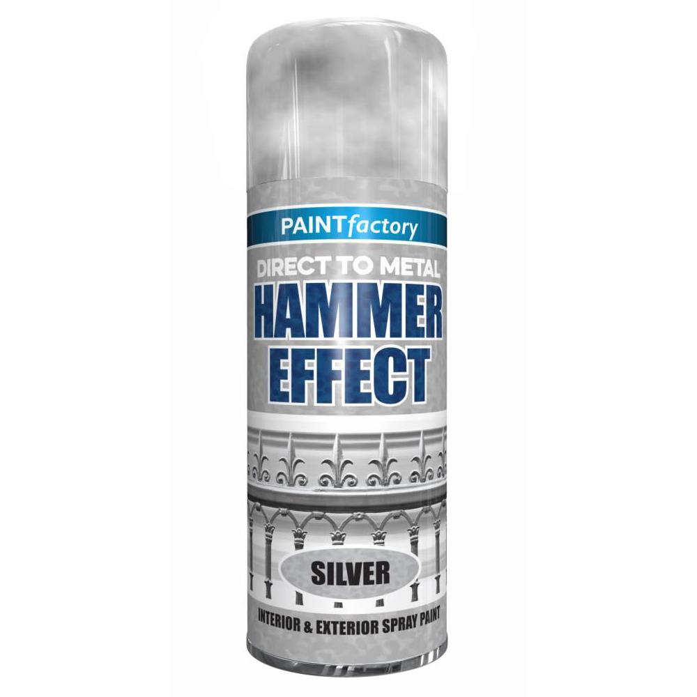 Paint Factory Silver Hammer Effect Paint 400ml Spray Paint