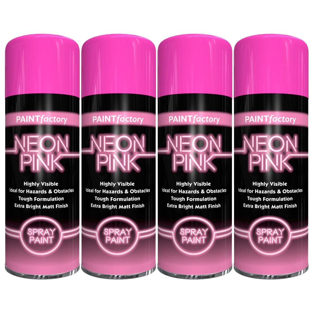 4X Paint Factory Fluorescent Neon Pink Spray Paint 200ml Spray Paint