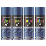 4X Paint Factory Beautiful Blue Gloss Spray Paint 400ml