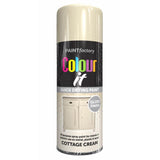 Paint Factory Cottage Cream Gloss Spray Paint 400ml Spray Paint