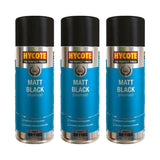 3X Hycote Matt Black Spray Paint 400ml Spray Paint