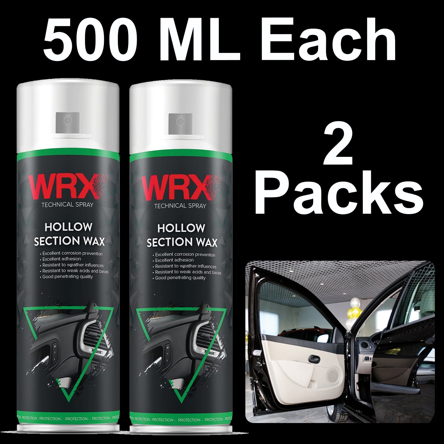2X WRX Hollow Section Wax Spray 500ml Technical Spray