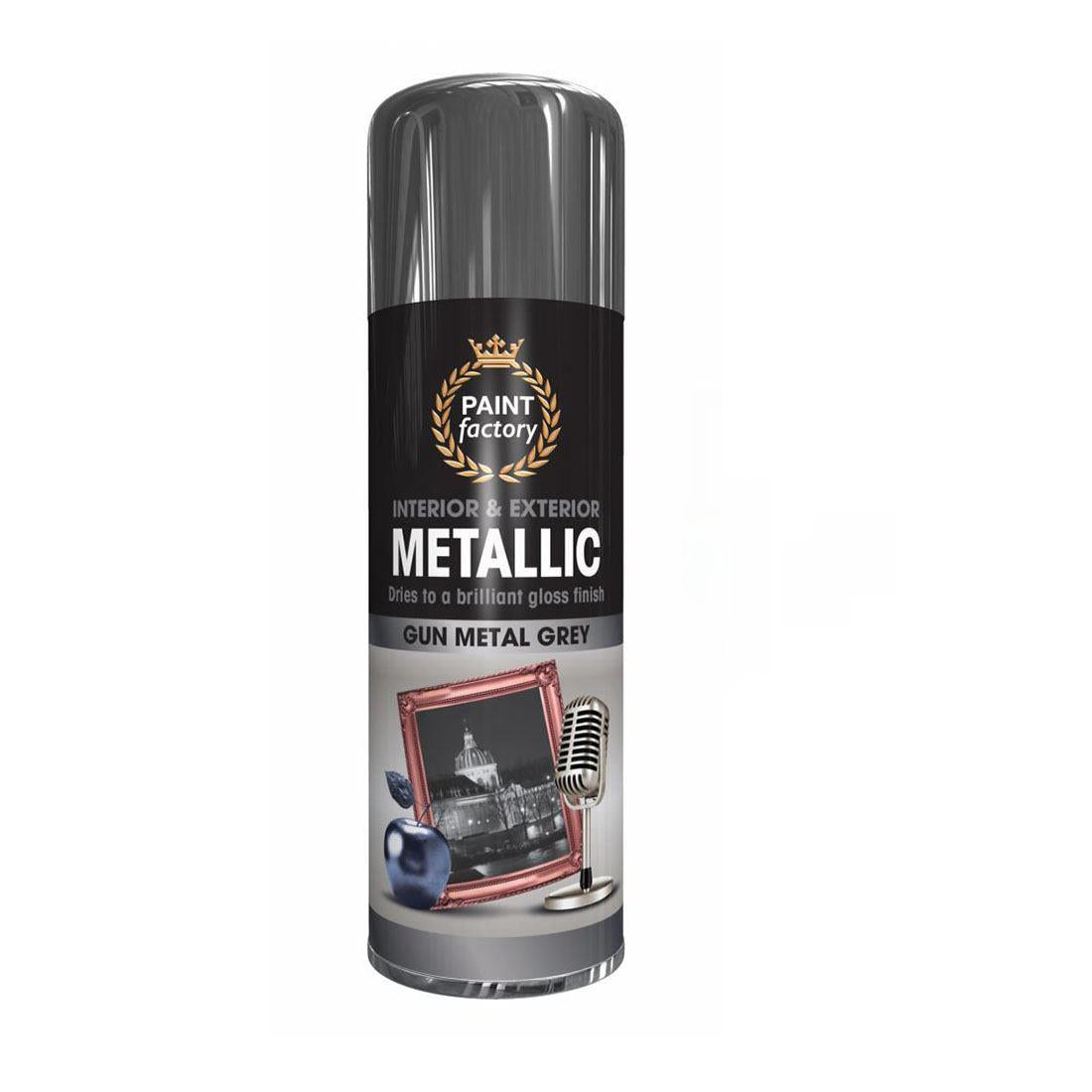Paint Factory Paintgun Grey Metallic Spray Paint 400ml Spray Paint