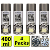 4X Car Pride Alloy Wheel Silver Gloss Spray 400ml Spray Paint