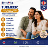 Brits Vita Turmeric Tablets with Ginger & Black Pepper 365 Tablets Vegan UK Made