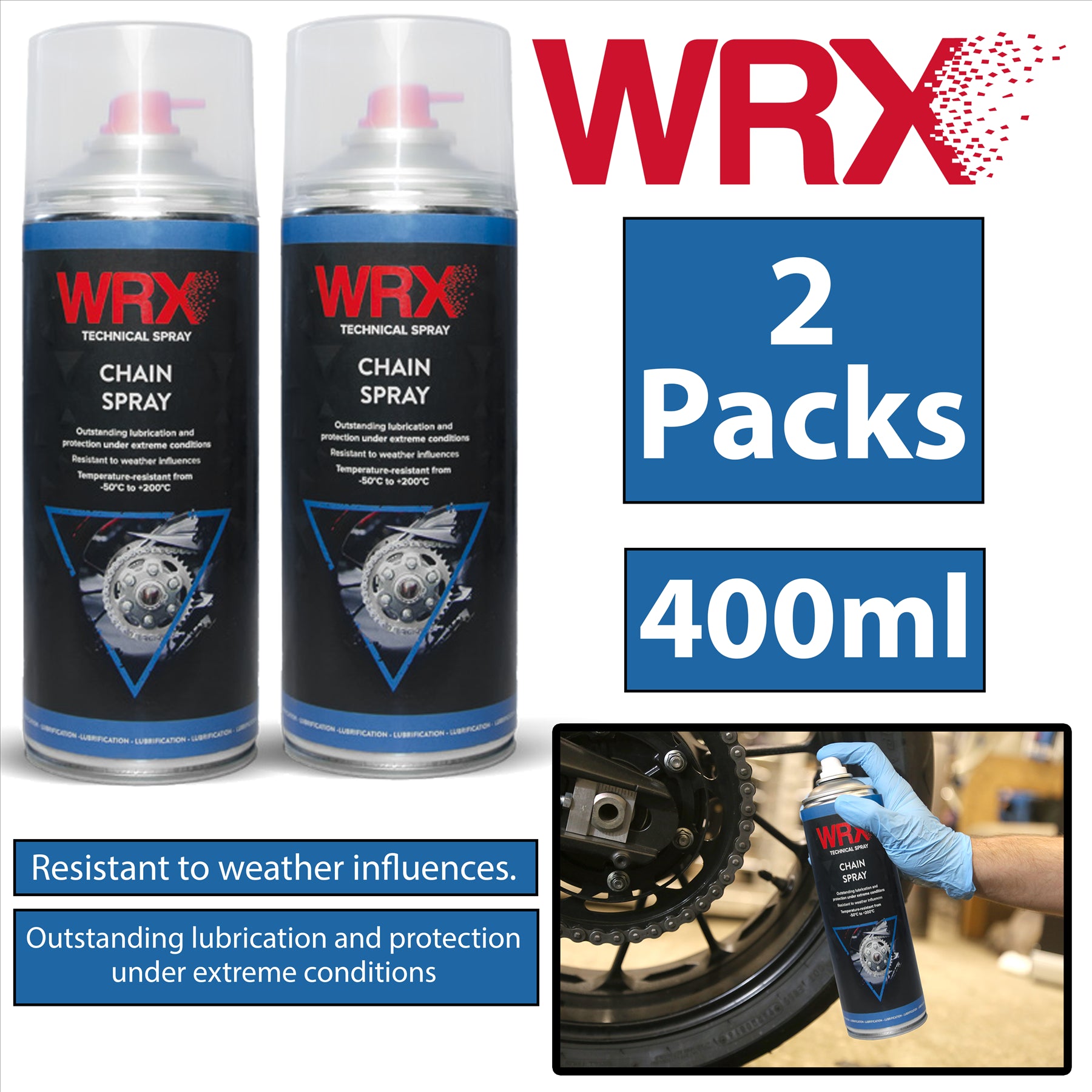 2X WRX Chain Spray 400ml Technical Spray
