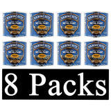 8X Hammerite Smooth Yellow Paint 250ml Tin Paint