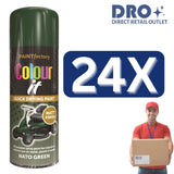 24X - Paint Factory Nato Green Matt Spray Paint 250ml