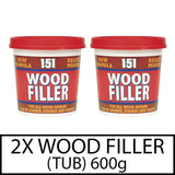 2X Wood Filler Ready Mixed Tub 600G Wood Filler