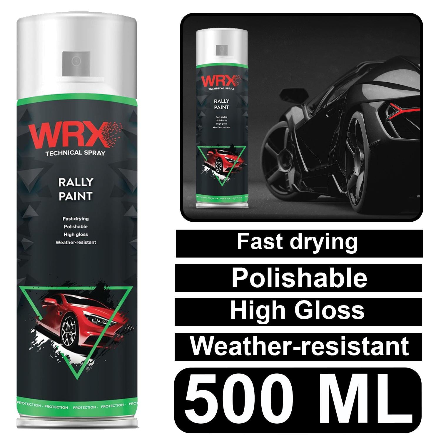 WRX High Gloss Black Rally Paint 500ml Technical Spray