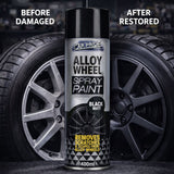2X Alloy Wheel Black Matt Spray Paint 400ml