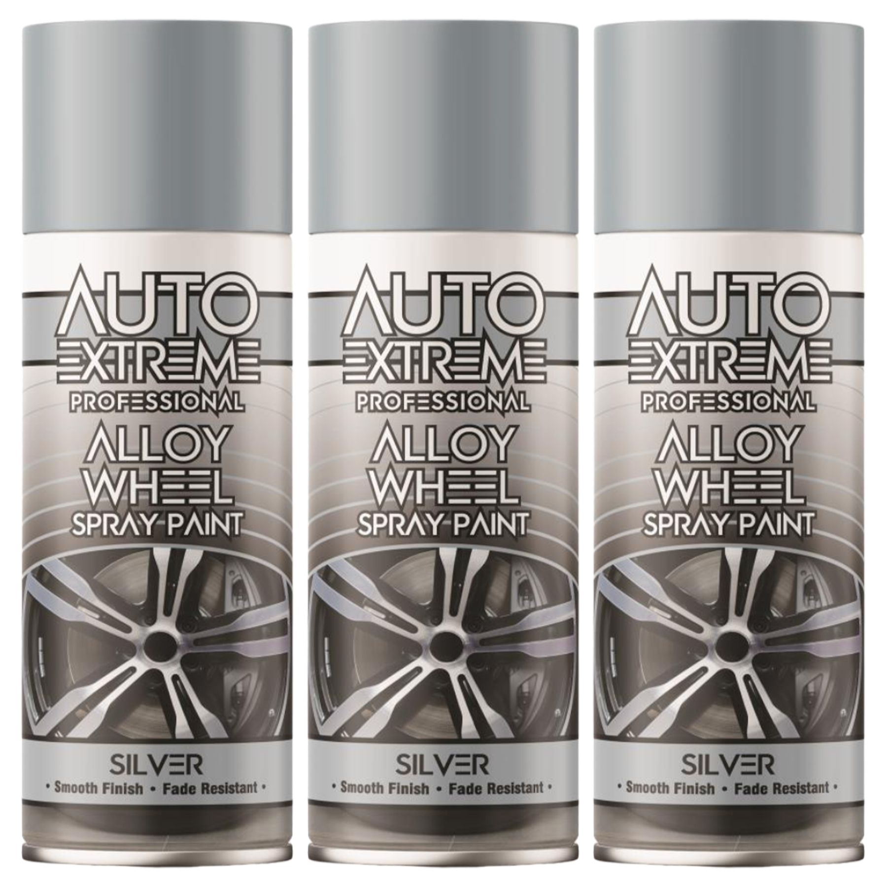 3X Auto Extreme Alloy Wheel Spray Paint Silver 400ml Spray Paint