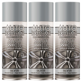 3X Auto Extreme Alloy Wheel Spray Paint Silver 400ml Spray Paint