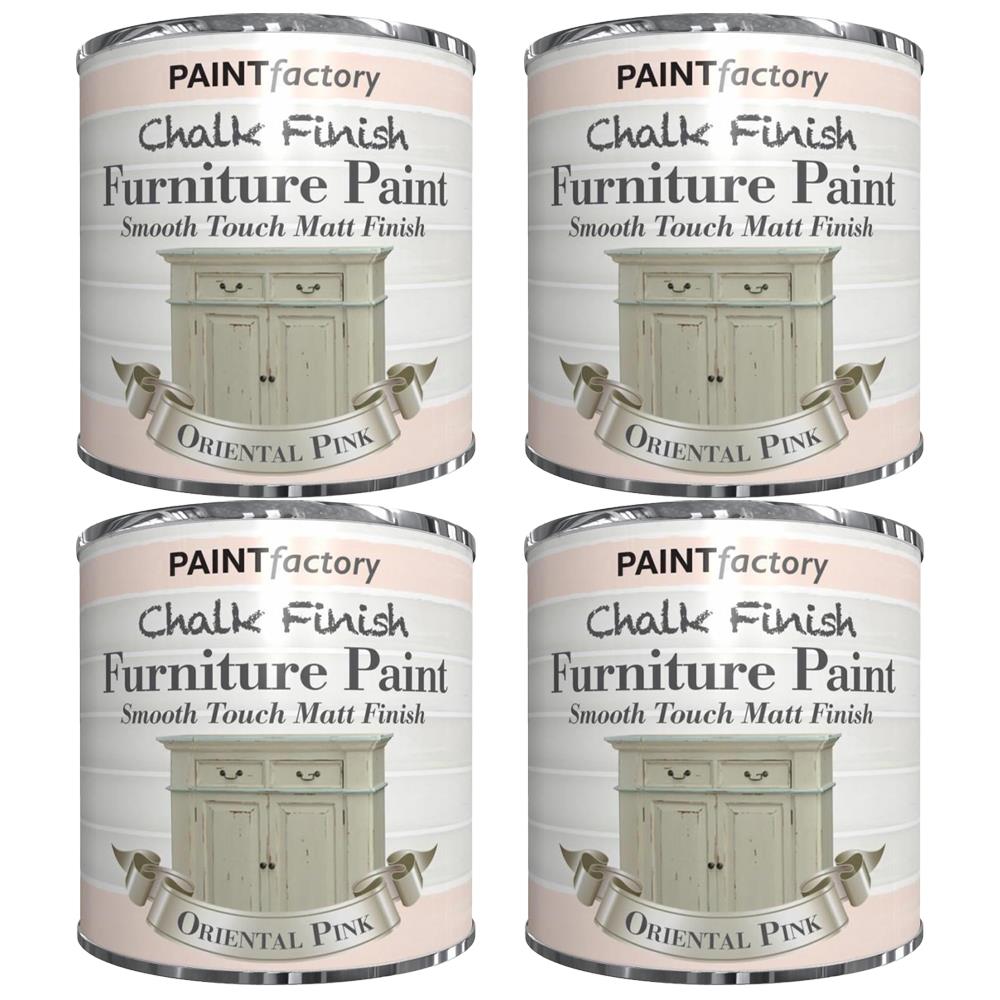 4X Paint Factory Oriental Pink Chalk Paint 250ml Tin Paint
