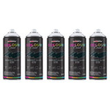 5X Midnight Black RAL 9005 Gloss Spray Paint 400ml