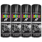 4X Paint Factory Black Gloss 250ml Spray Paint