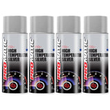 4X Promatic Silver High Temperature Spray Paint 400ml Spray Paint
