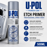 6X Upol Power Can Etch Primer High Build Aerosol Spray 500ml