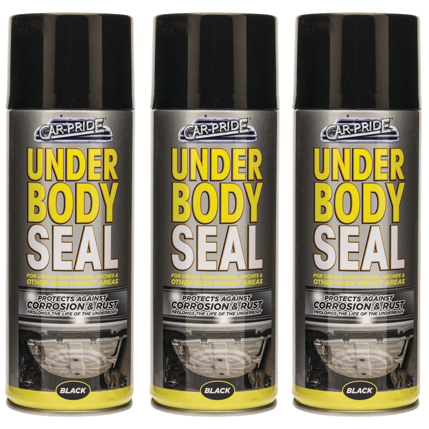 3X Underbody Seal Black Spray 400ml Spray Paint