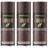 3X Paint Factory Espresso Brown Gloss Spray Paint 400ml