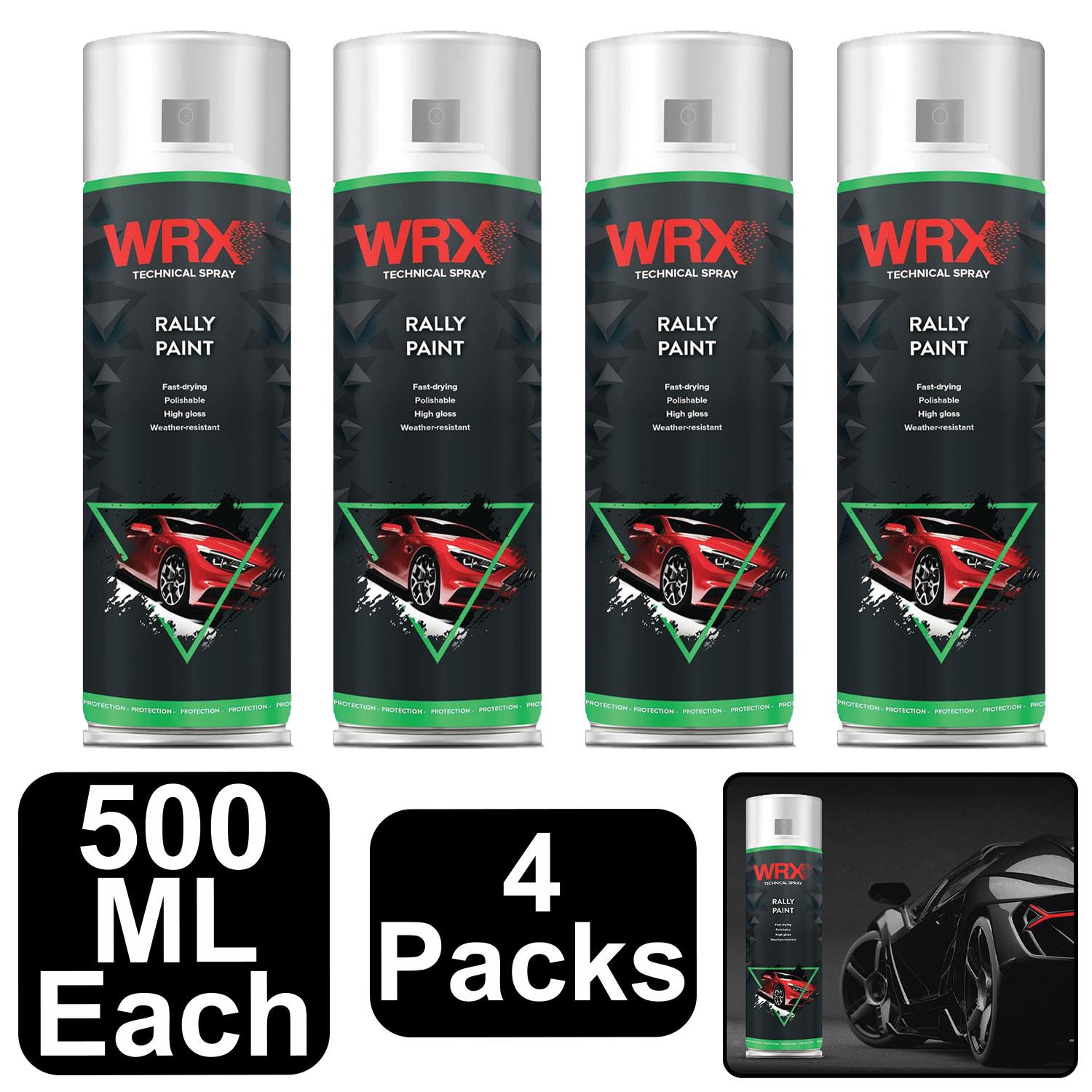 4X WRX High Gloss Black Rally Paint 500ml Technical Spray