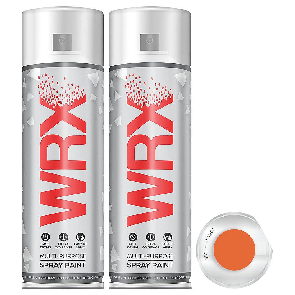 2X WRX Flat Orange Spray Paint 400ml Spray Paint
