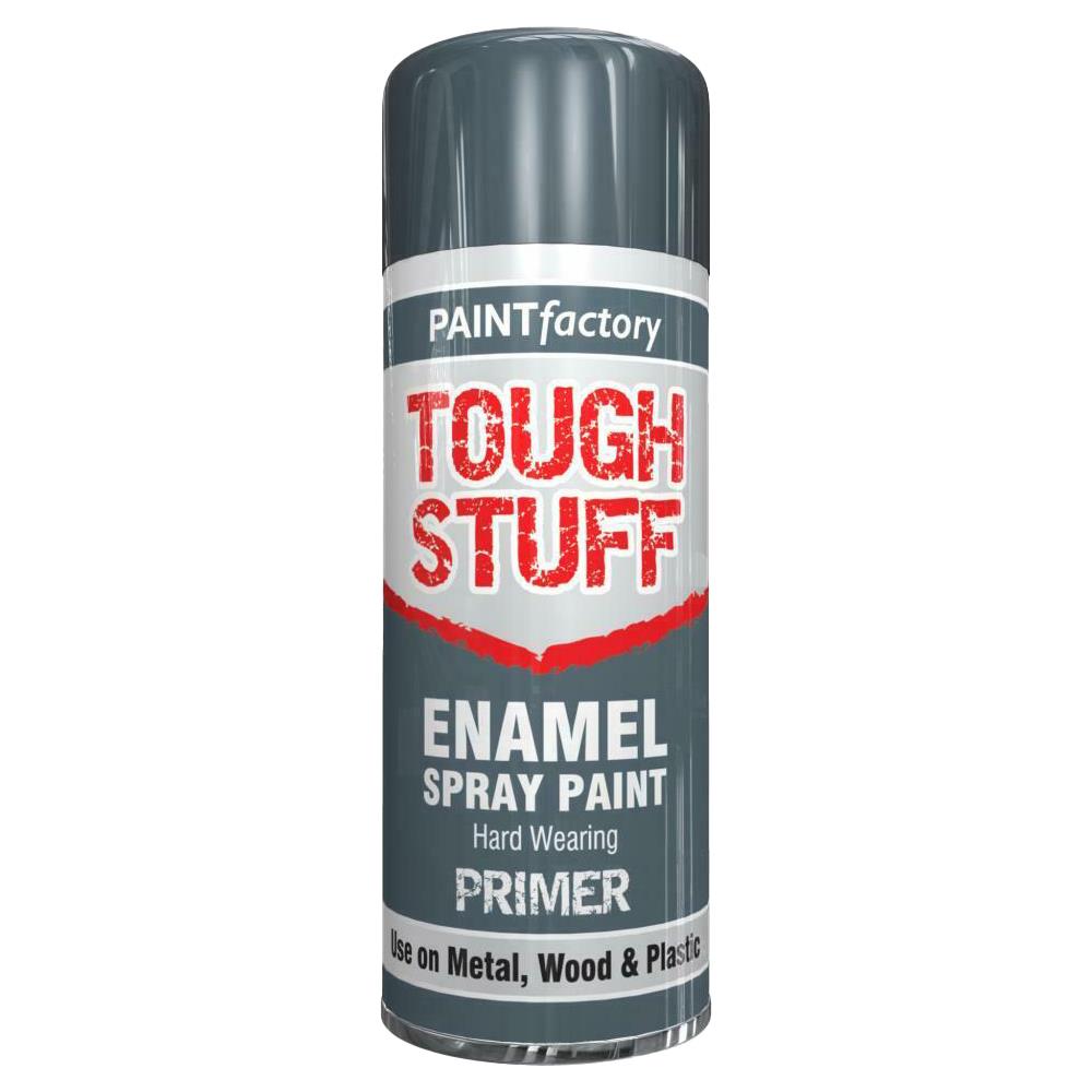 Paint Factory Tough Stuff Enamel Grey Primer 400ml Spray Paint