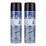 2X Upol Power Can Topcoat Matt Black Aerosol Spray 500ml Spray Paint