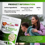 Milk Thistle Extract 4000mg - 400 Tablets Milk Thistle