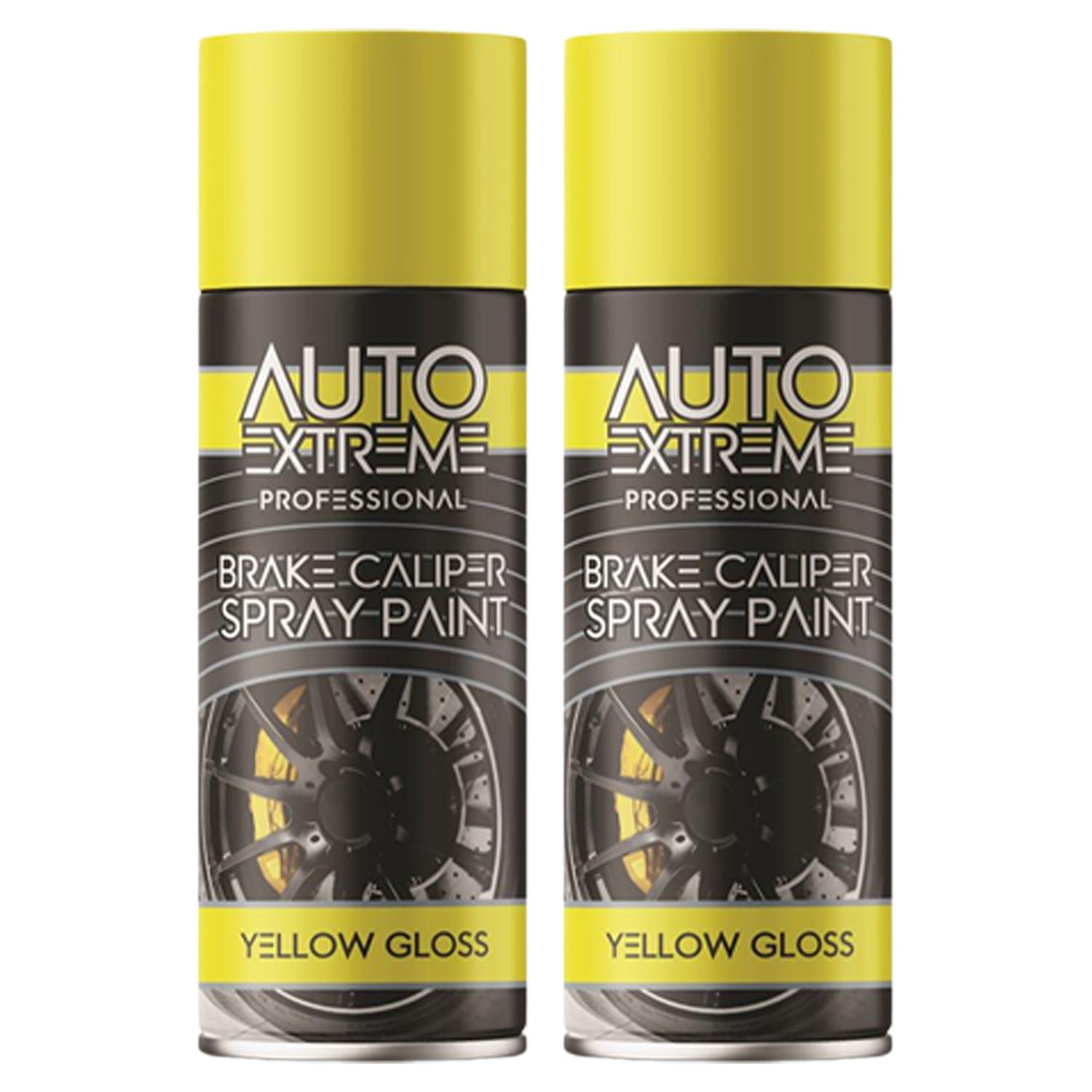 2X - Break Caliper Yellow Gloss Spray Paint 400ml Spray Paint