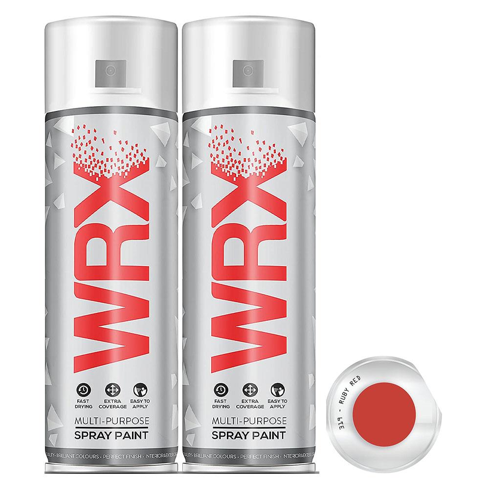 2X WRX Flat Ruby Red Spray Paint 400ml Spray Paint