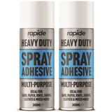 2X - Rapide Heavy Duty Spray Adhesive Glue 300ml