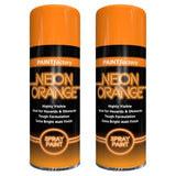 2X Paint Factory Fluorescent Neon Orange Spray Paint 200ml Spray Paint