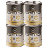 4X Paint Factory Metallic Gold Paint Tin 300ml Tin Paint