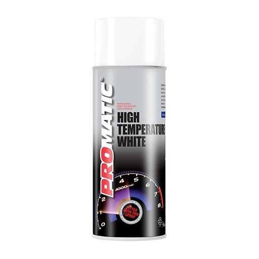 Promatic White High Temperature Spray Paint 400ml Spray Paint