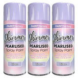 3X Paint Factory Pearlised Lilac Paint 400ml Spray Paint